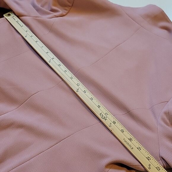 $128 NEW XXL 41 HAWTHORNE ROLL TAB 3/4 SLEEVE DUSTY PINK STRETCH KNIT BLAZER NWT - Picture 7 of 7